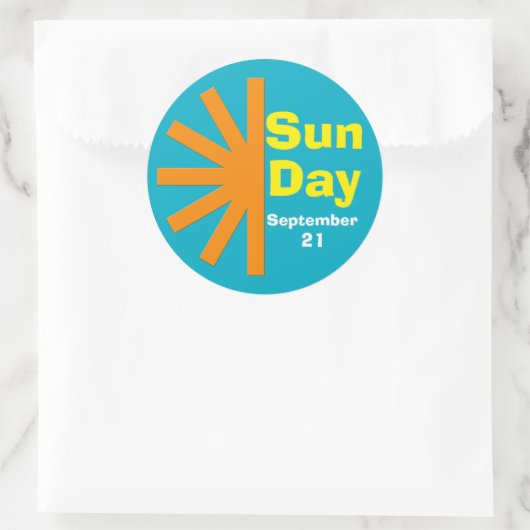 Zondag voor zonne-energie ronde sticker (Tas)