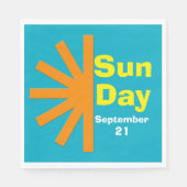 Zondag voor zonne-energie servet (Voorkant)