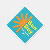 Zondag voor zonne-energie servet (Hoek)