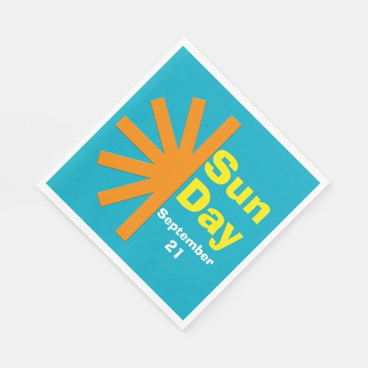 Zondag voor zonne-energie servet (Hoek)