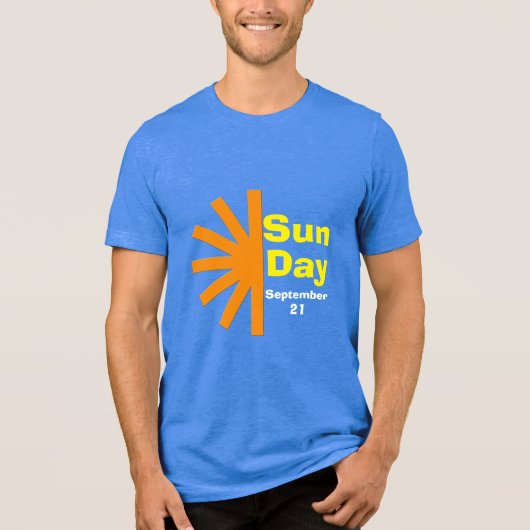 Zondag voor zonne-energie Tri-Blend shirt (Voorkant)