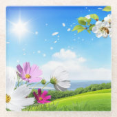 Zondag voorjaar en zomer glazen onderzetter (Voorkant)