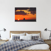 Zondag vuurtoren canvas afdruk (Insitu (Slaapkamer))