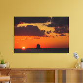 Zondag vuurtoren canvas afdruk (Insitu (Woonkamer))