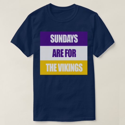 Zondag zijn de Vikingen 1 T-shirt (Design voorkant)