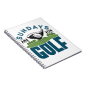 Zondag zijn er dagen voor Golfgolffing-enthousiast Notitieboek (Rechterzijde)