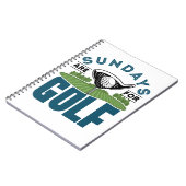 Zondag zijn er dagen voor Golfgolffing-enthousiast Notitieboek (Linkerzijde)