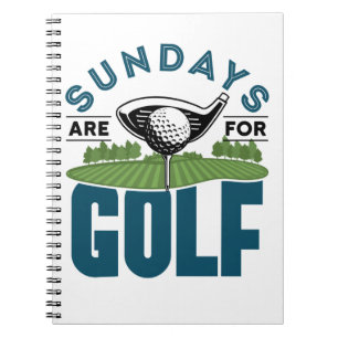 Zondag zijn er dagen voor Golfgolffing-enthousiast Notitieboek