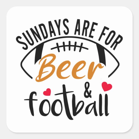 Zondag zijn er Stickers voor bier en Football Squa (Voorkant)