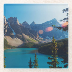 Zondag zomer Moraine Lake, Canada Glazen Onderzetter