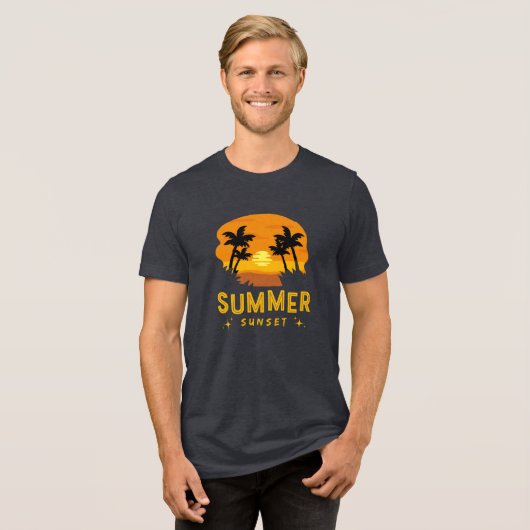 Zondag zomer Tri-Blend shirt (Voorkant volledig)