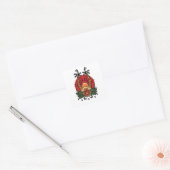 Zondag zomer vierkante sticker (Envelop)