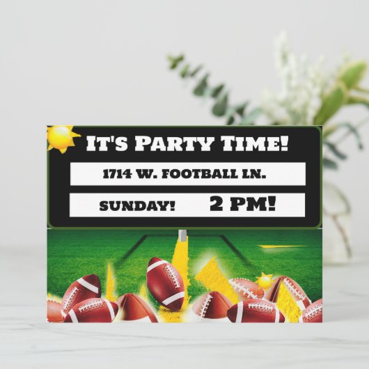 ZONDAGAVOND FOOTBALL! KAART (Staand voorkant)