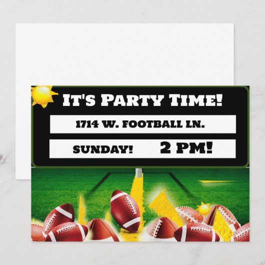 ZONDAGAVOND FOOTBALL! KAART (Voorkant / Achterkant)