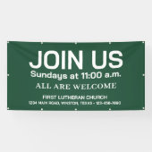 Zondagdienstkerk Banner Met Uw Logo (Horizontaal)