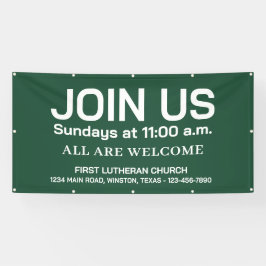 Zondagdienstkerk Banner Met Uw Logo