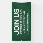 Zondagdienstkerk Banner Met Uw Logo (Verticaal)