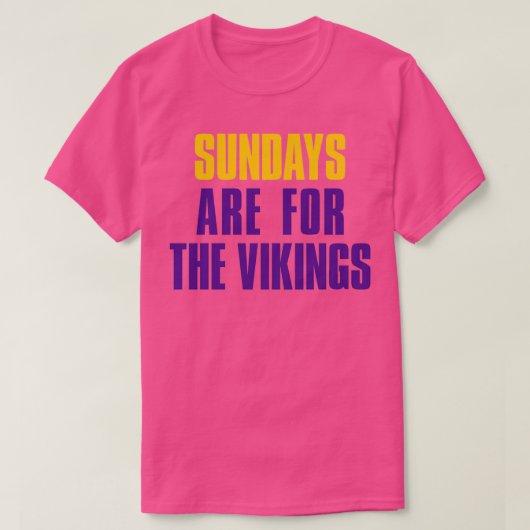 Zondagen voor het Football van Vikings Minnesota T-shirt (Design voorkant)