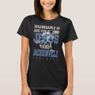 Zondagen voor Jezus en Jacksonville Football Fl T-shirt