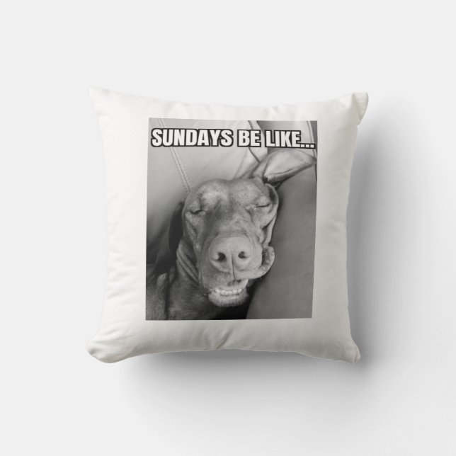 Zondagen zijn als Vizsla Pillow Kussen (Voorkant)