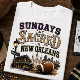Zondagen zijn heilig in New Orleans Football Tri-Blend Shirt