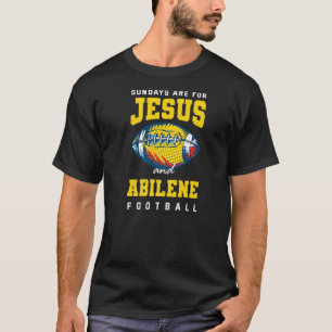 Zondagen zijn voor Jezus en Abilene Football Texas T-shirt