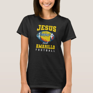 Zondagen zijn voor Jezus en Amarillo Football Texa T-shirt