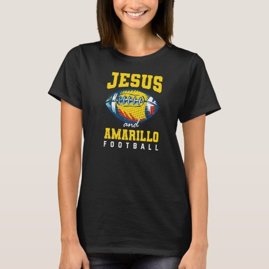 Zondagen zijn voor Jezus en Amarillo Football Texa T-shirt (Voorkant)