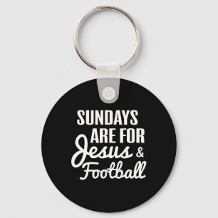 Zondagen zijn voor Jezus en American Football-fans Sleutelhanger