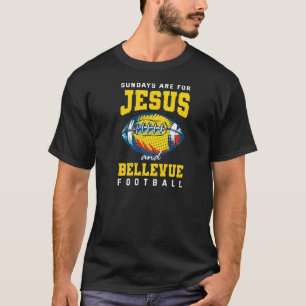 Zondagen zijn voor Jezus en Bellevue Football Wash T-shirt
