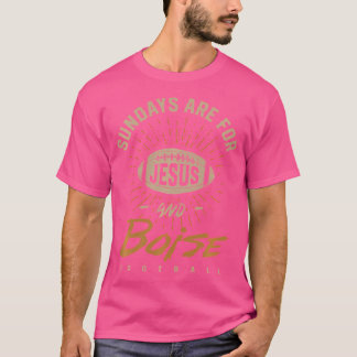 Zondagen zijn voor Jezus en Boise Football Idaho H T-shirt