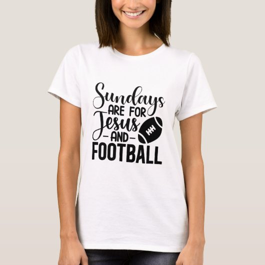 Zondagen zijn voor Jezus en Football T-shirt (Voorkant)