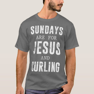 Zondagen zijn voor Jezus en krullen T-shirt