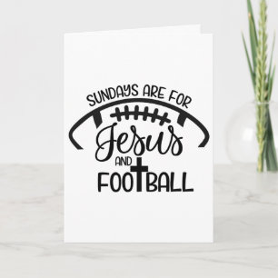 Zondagen zijn voor Jezus en Voetbal - Christelijk  Kaart