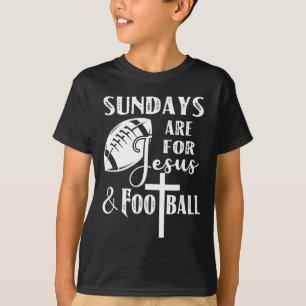 Zondagen zijn voor Jezus en voetbal, grappig chris T-shirt