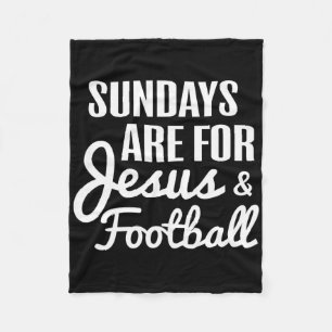 Zondagen zijn voor Jezus en voetbalfans Christelij Fleece Deken