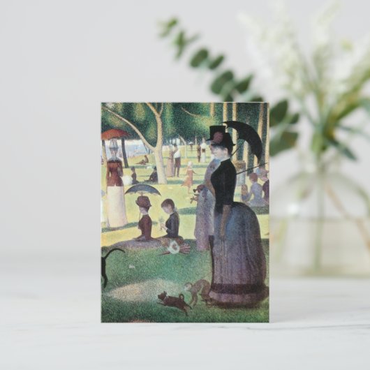 Zondagmiddag, eiland La Grande Jatte door Seurat Briefkaart (Staand voorkant)