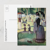 Zondagmiddag, eiland La Grande Jatte door Seurat Briefkaart (Voorkant / Achterkant)