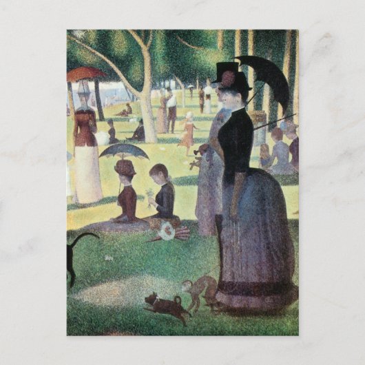Zondagmiddag, eiland La Grande Jatte door Seurat Briefkaart (Voorkant)