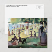 Zondagmiddag, eiland La Grande Jatte door Seurat Briefkaart (Voorkant / Achterkant)