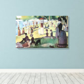 Zondagmiddag, eiland La Grande Jatte door Seurat Canvas Afdruk (Insitu (Houten vloer))