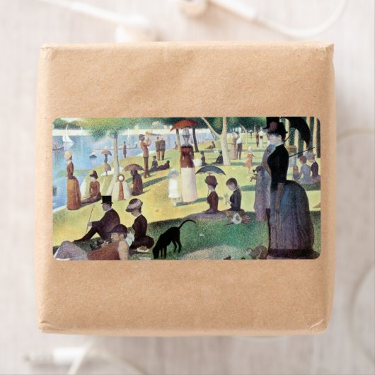 Zondagmiddag, eiland La Grande Jatte door Seurat Etiket (Insitu)