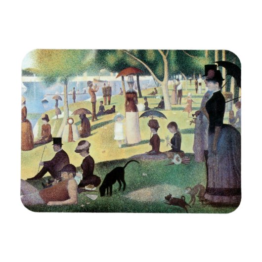 Zondagmiddag, eiland La Grande Jatte door Seurat Magneet (Horizontaal)