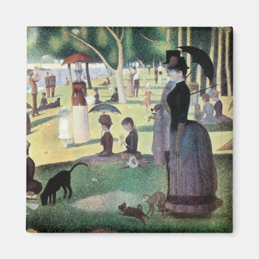 Zondagmiddag, eiland La Grande Jatte door Seurat Magneet (Voorkant)