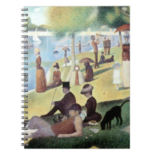 Zondagmiddag, eiland La Grande Jatte door Seurat Notitieboek