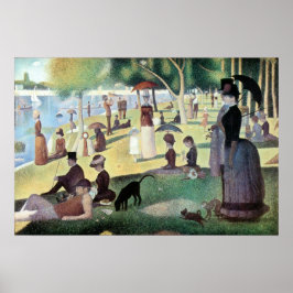 Zondagmiddag, eiland La Grande Jatte door Seurat Poster