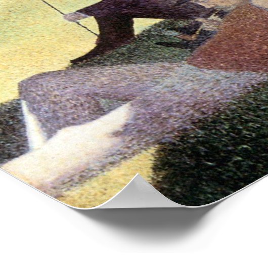 Zondagmiddag, eiland La Grande Jatte door Seurat Poster (Hoek)