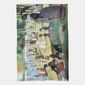 Zondagmiddag, eiland La Grande Jatte door Seurat Theedoek (Verticaal)