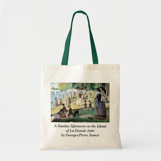 Zondagmiddag, eiland La Grande Jatte door Seurat Tote Bag (Voorkant)