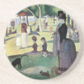 Zondagmiddag, eiland La Grande Jatte door Seurat Zandsteen Onderzetter (Voorkant)